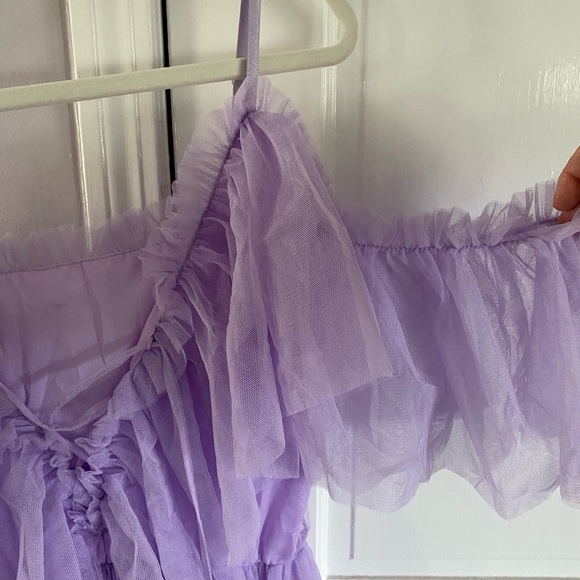Purple Ruffle Boho Dress - Picture 12 of 14